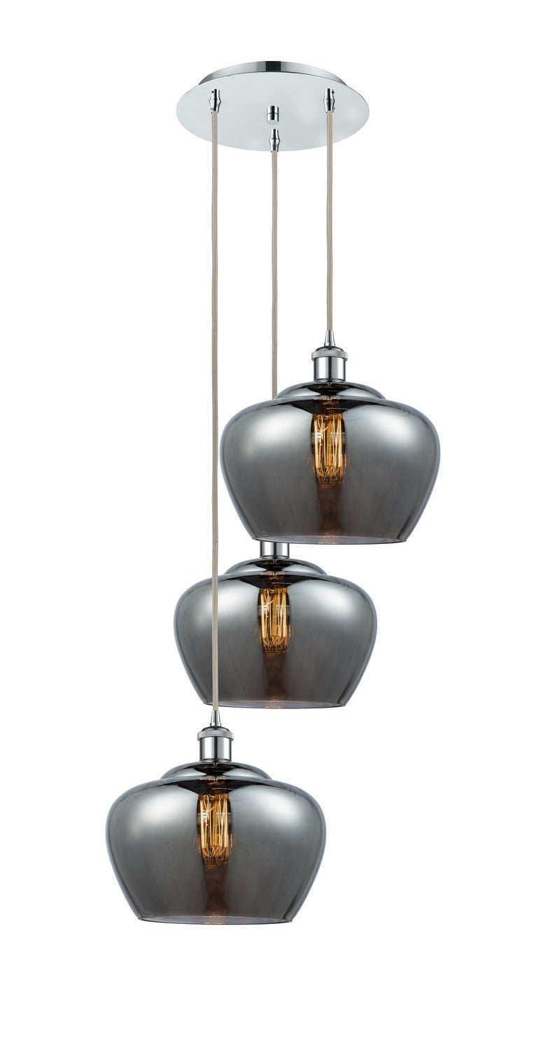 Innovations - 113B-3P-PC-G93-L - Three Light Pendant - Ballston - Polished Chrome