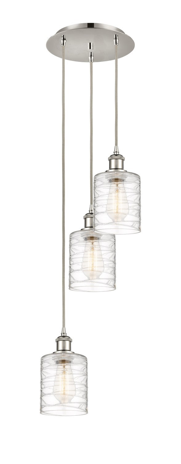 Innovations - 113B-3P-PN-G1113 - Three Light Pendant - Ballston - Polished Nickel