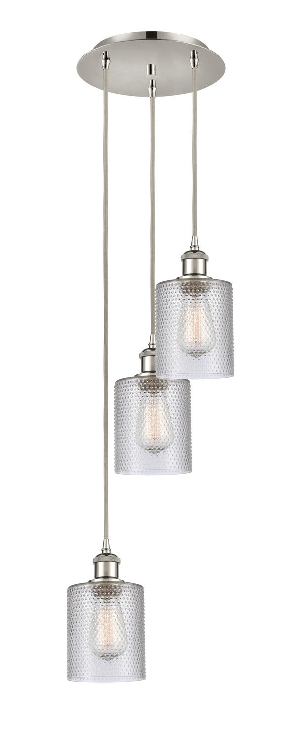 Innovations - 113B-3P-PN-G112 - Three Light Pendant - Ballston - Polished Nickel