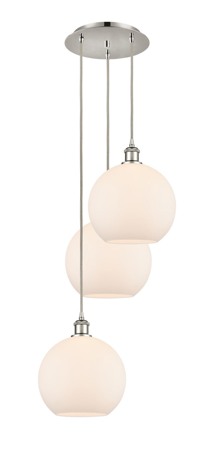 Innovations - 113B-3P-PN-G121-10 - Three Light Pendant - Ballston - Polished Nickel