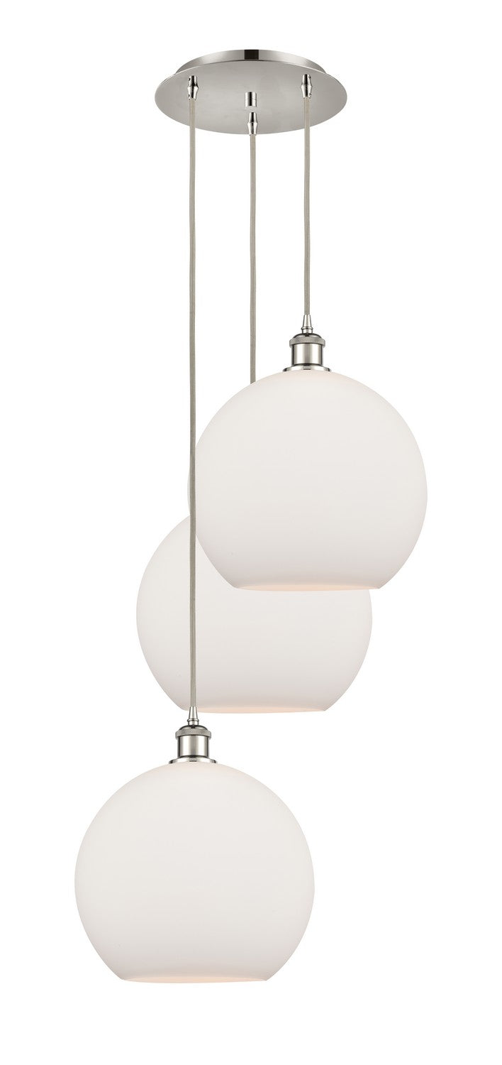 Innovations - 113B-3P-PN-G121-12 - Three Light Pendant - Ballston - Polished Nickel
