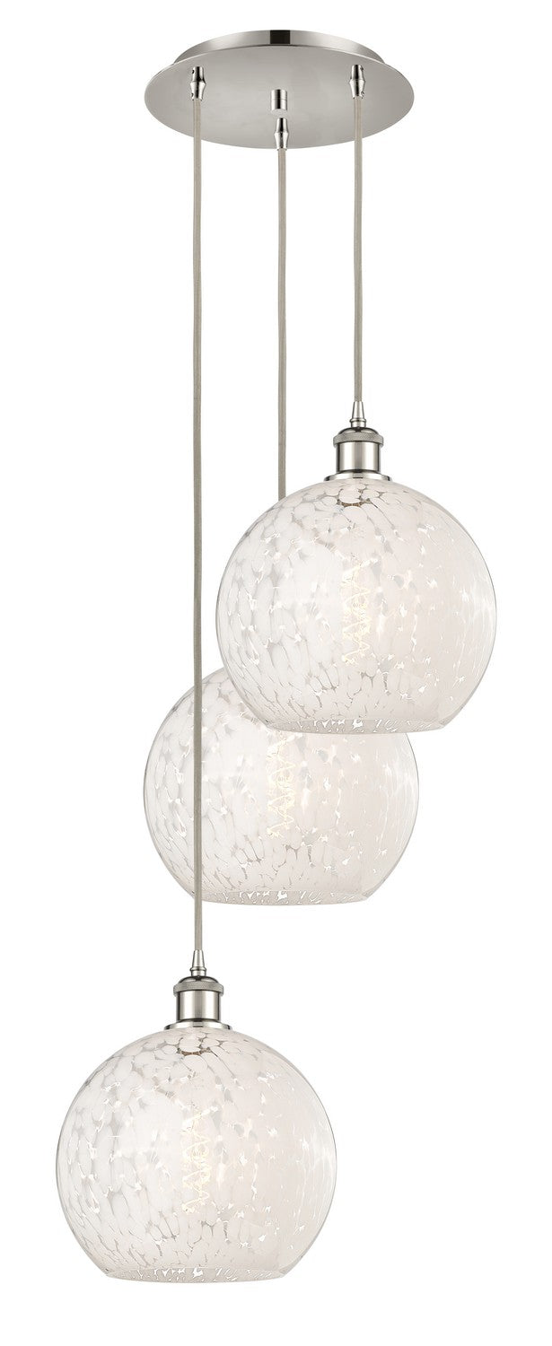 Innovations - 113B-3P-PN-G1216-10WM - Three Light Pendant - Ballston - Polished Nickel