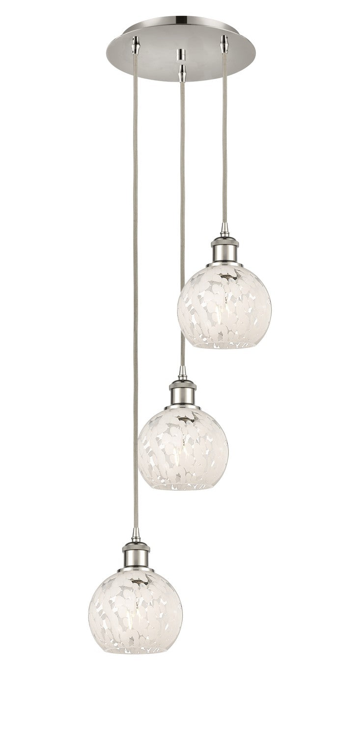 Innovations - 113B-3P-PN-G1216-6WM - Three Light Pendant - Ballston - Polished Nickel