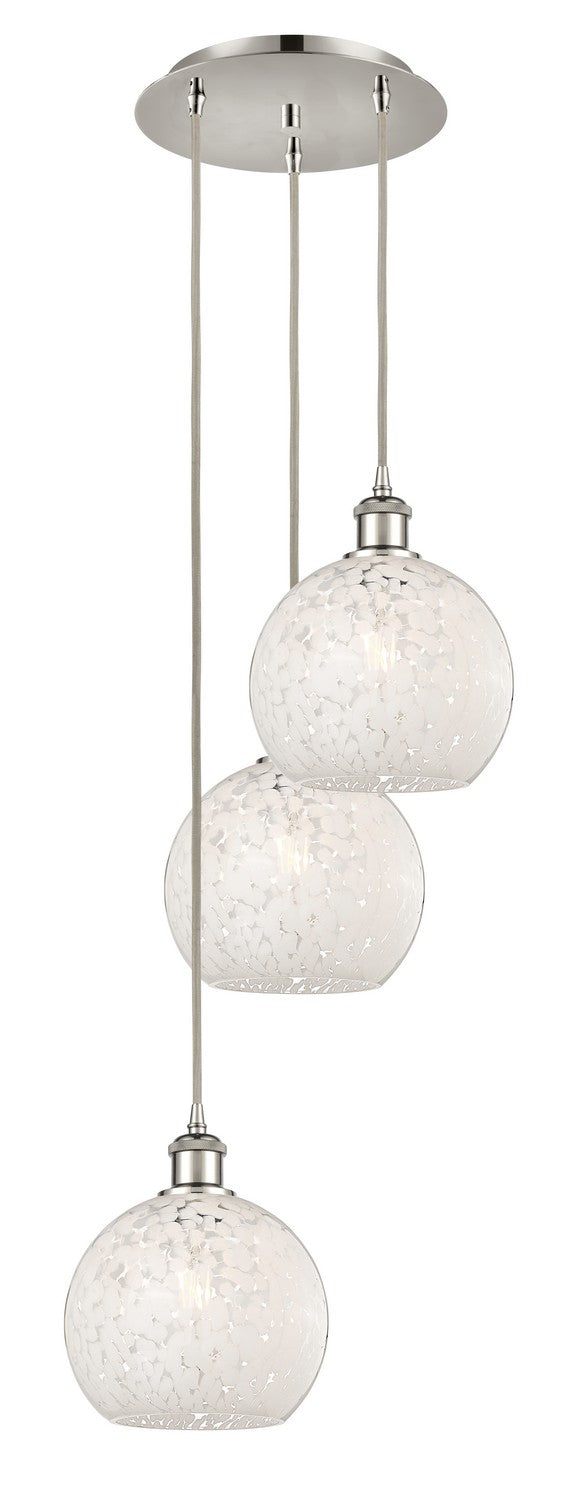 Innovations - 113B-3P-PN-G1216-8WM - Three Light Pendant - Ballston - Polished Nickel