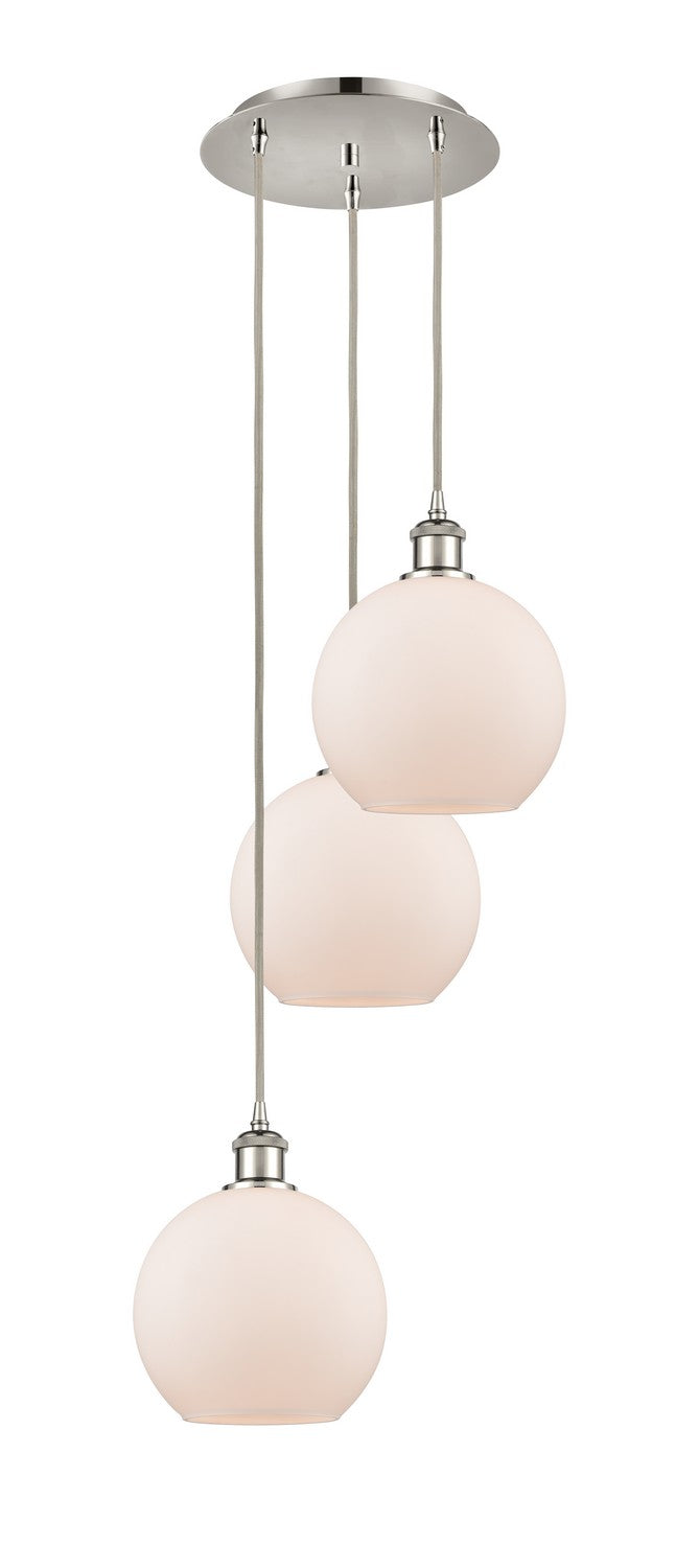 Innovations - 113B-3P-PN-G121-8 - Three Light Pendant - Ballston - Polished Nickel