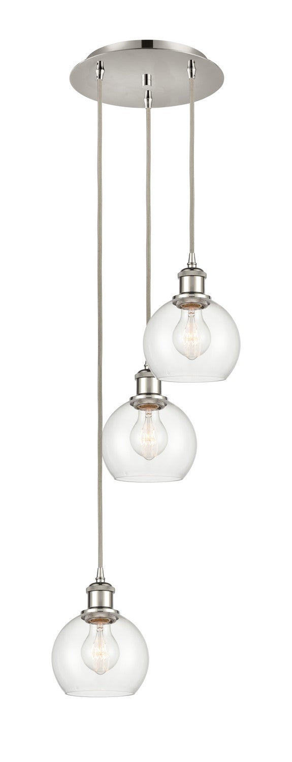 Innovations - 113B-3P-PN-G122-6 - Three Light Pendant - Ballston - Polished Nickel