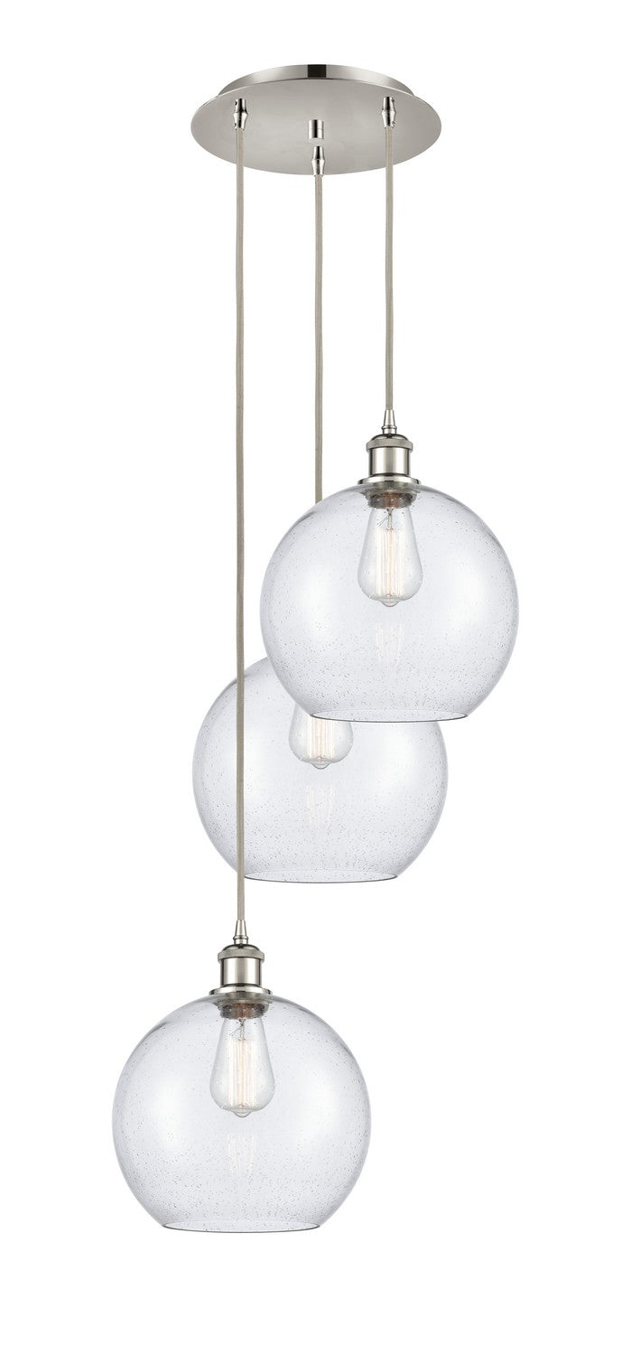 Innovations - 113B-3P-PN-G124-10 - Three Light Pendant - Ballston - Polished Nickel