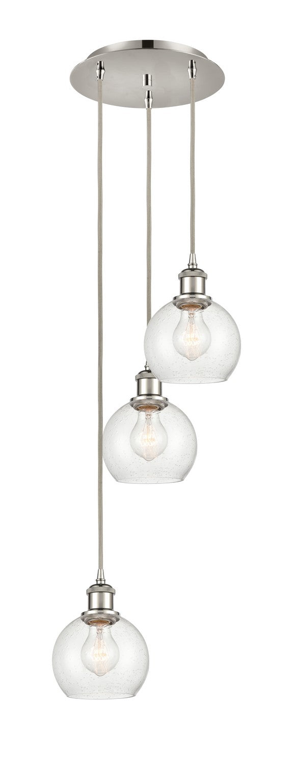 Innovations - 113B-3P-PN-G124-6 - Three Light Pendant - Ballston - Polished Nickel