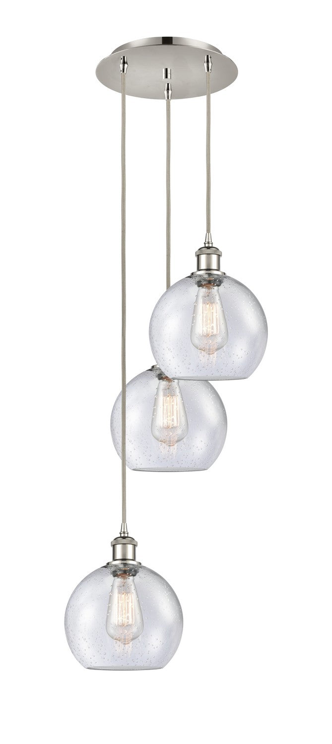 Innovations - 113B-3P-PN-G124-8 - Three Light Pendant - Ballston - Polished Nickel