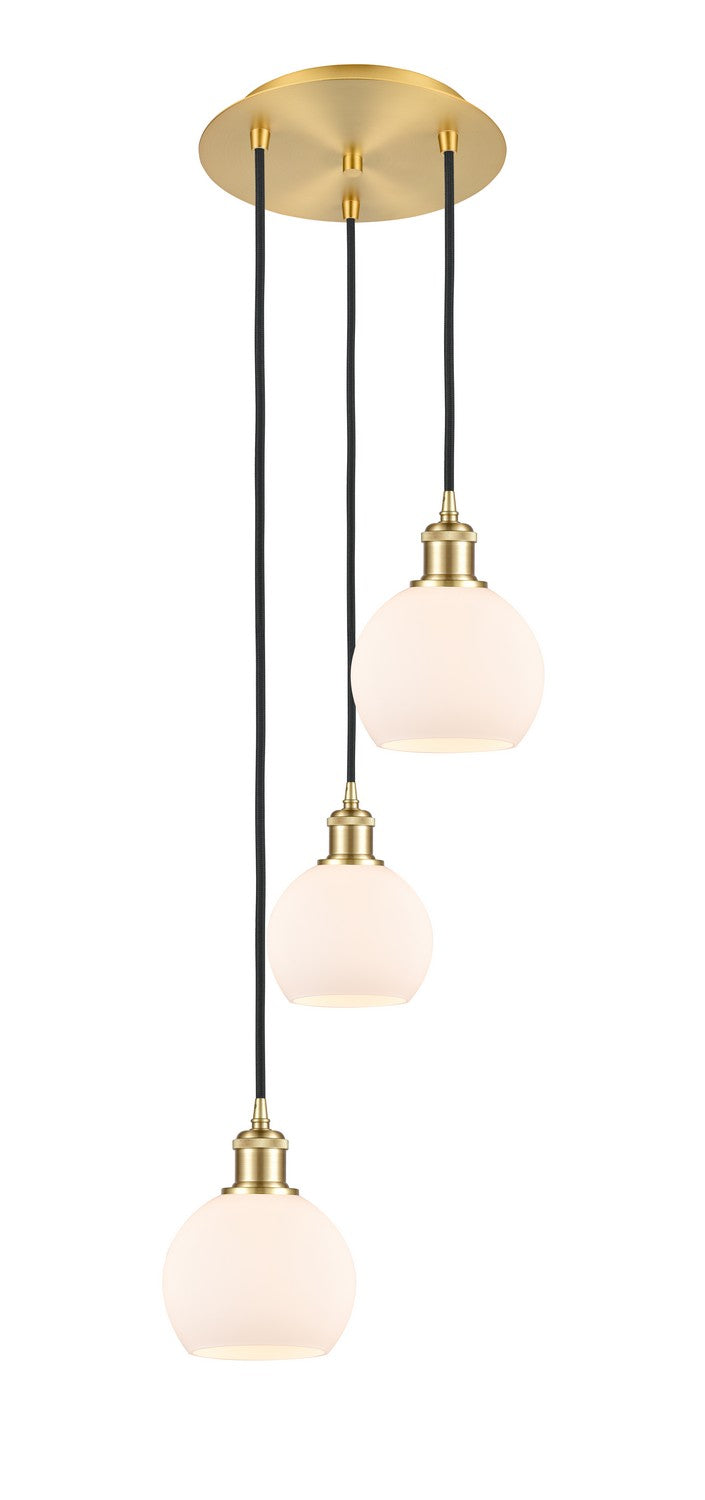 Innovations - 113B-3P-SG-G121-6 - Three Light Pendant - Ballston - Satin Gold