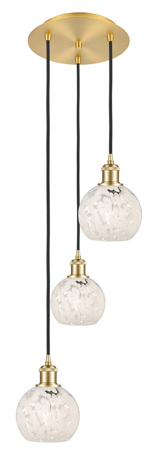 Innovations - 113B-3P-SG-G1216-6WM - Three Light Pendant - Ballston - Satin Gold