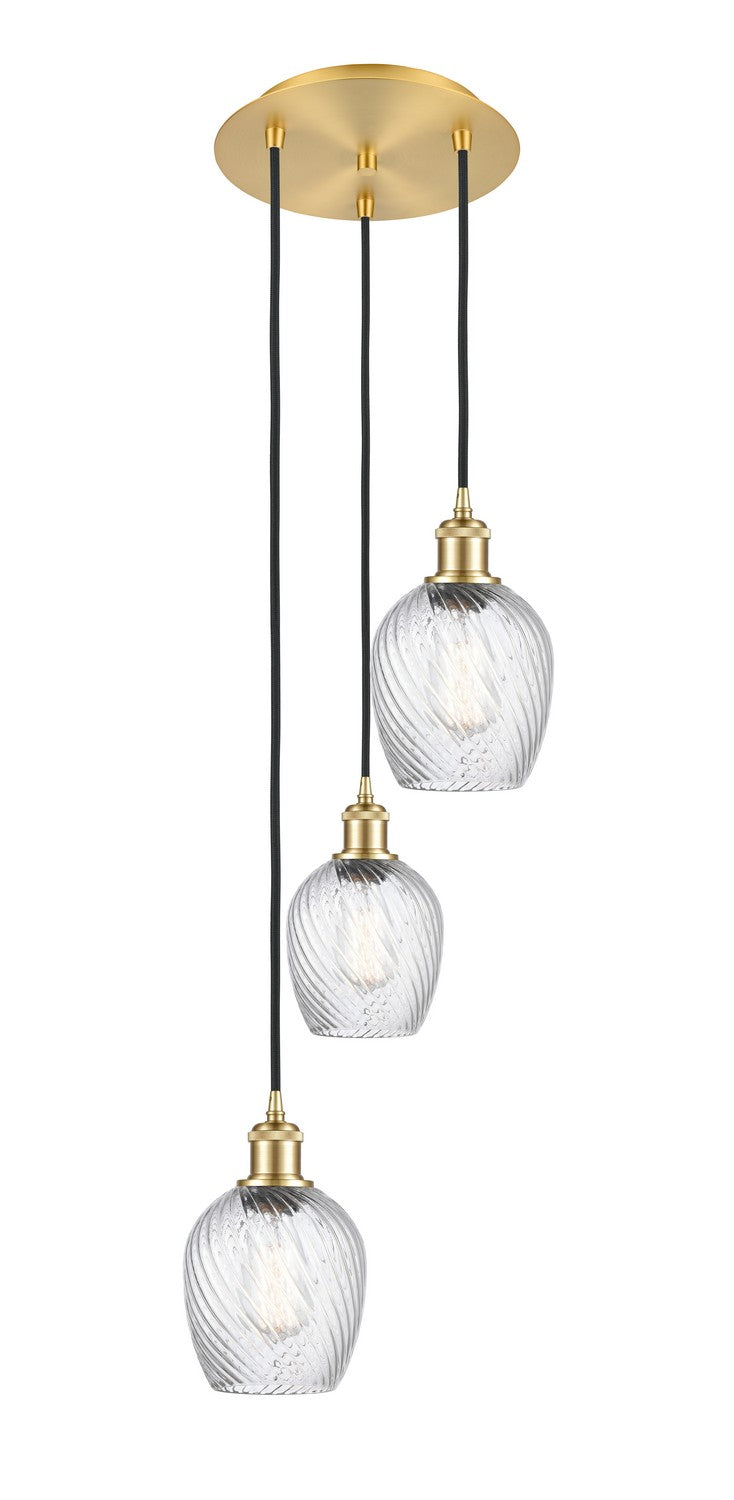 Innovations - 113B-3P-SG-G292 - Three Light Pendant - Ballston - Satin Gold
