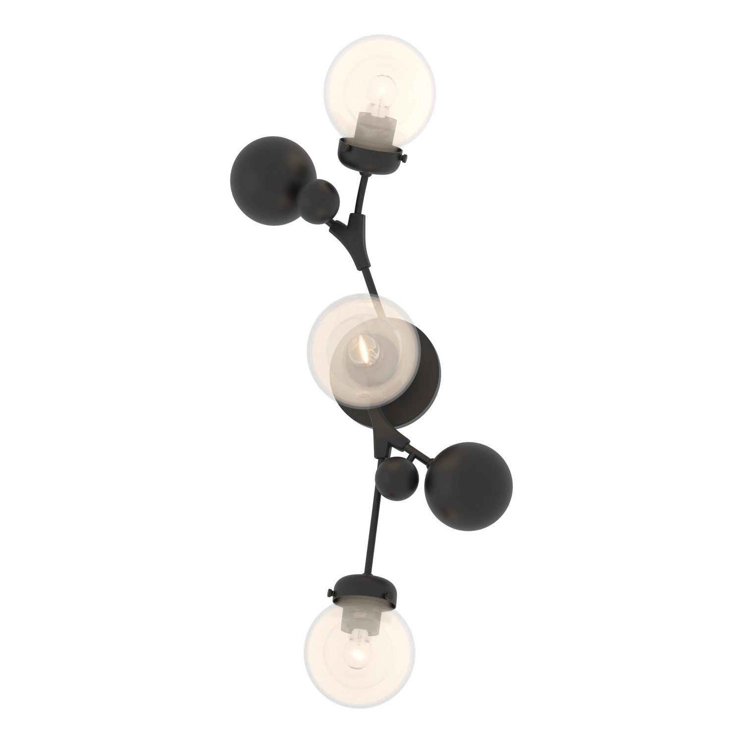 Hubbardton Forge - 206050-SKT-10-WF0629 - Three Light Wall Sconce - Sprig - Black