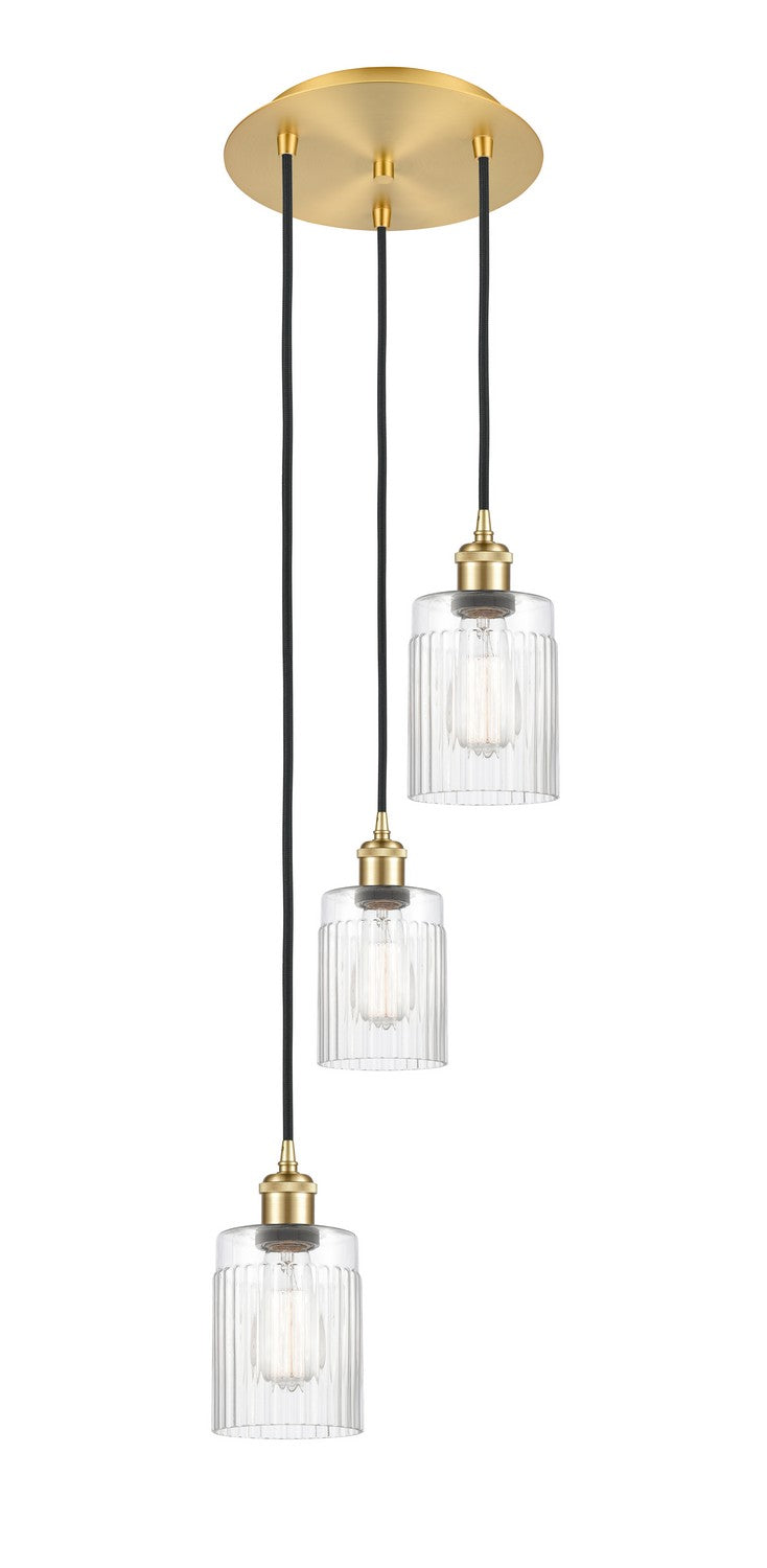 Innovations - 113B-3P-SG-G342 - Three Light Pendant - Ballston - Satin Gold