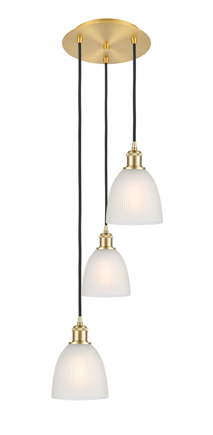Innovations - 113B-3P-SG-G381 - Three Light Pendant - Ballston - Satin Gold
