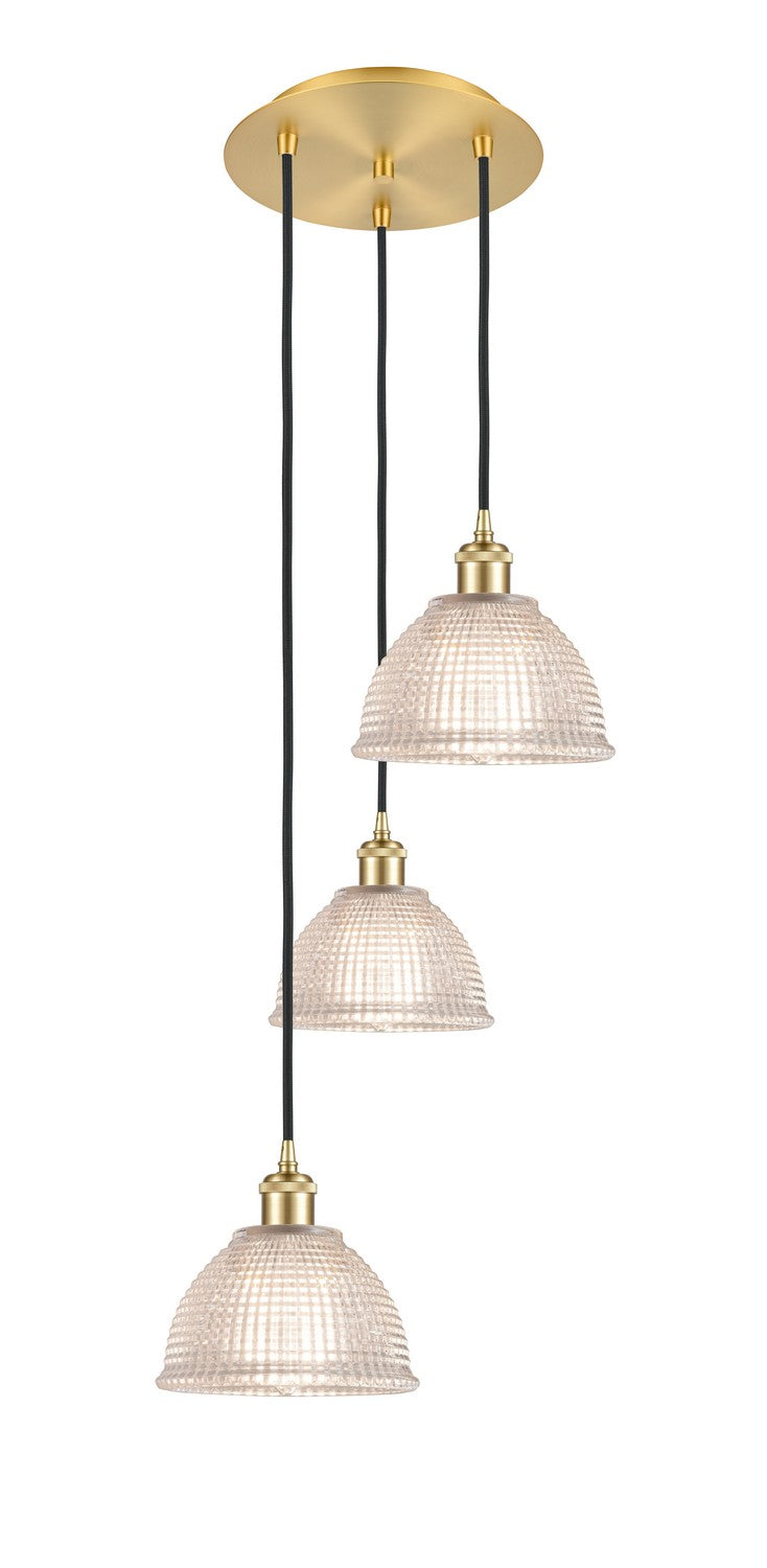 Innovations - 113B-3P-SG-G422 - Three Light Pendant - Ballston - Satin Gold