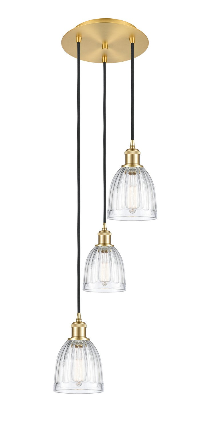 Innovations - 113B-3P-SG-G442 - Three Light Pendant - Ballston - Satin Gold