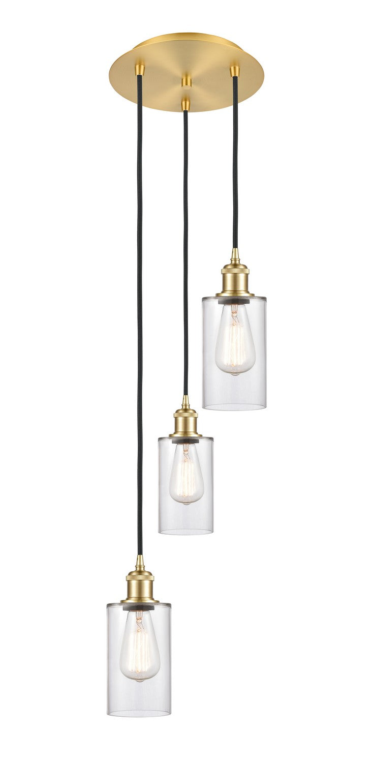 Innovations - 113B-3P-SG-G802 - Three Light Pendant - Ballston - Satin Gold