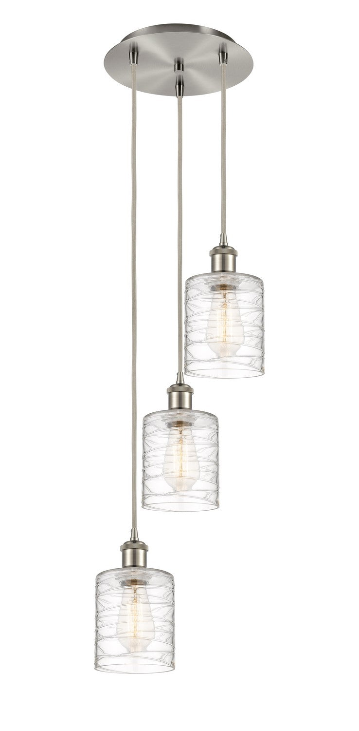 Innovations - 113B-3P-SN-G1113 - Three Light Pendant - Ballston - Brushed Satin Nickel