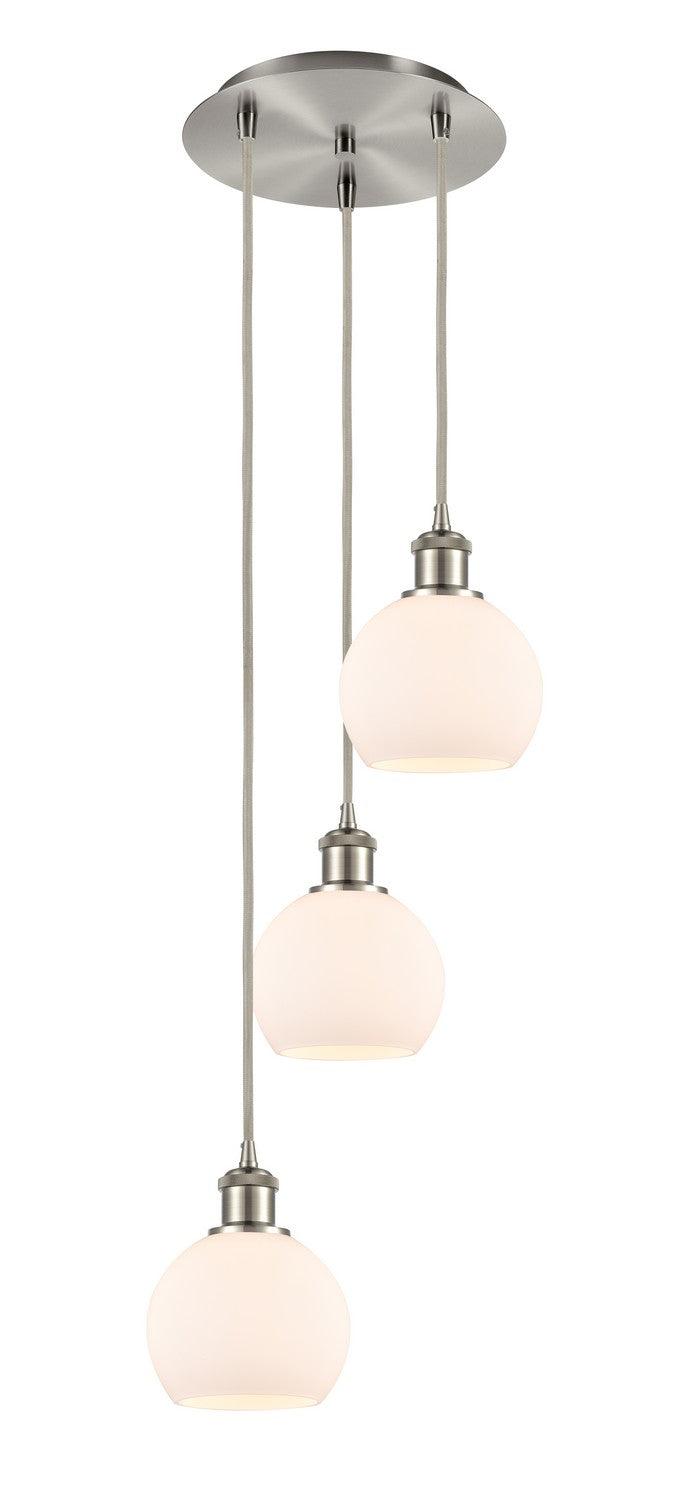 Innovations - 113B-3P-SN-G121-6 - Three Light Pendant - Ballston - Brushed Satin Nickel