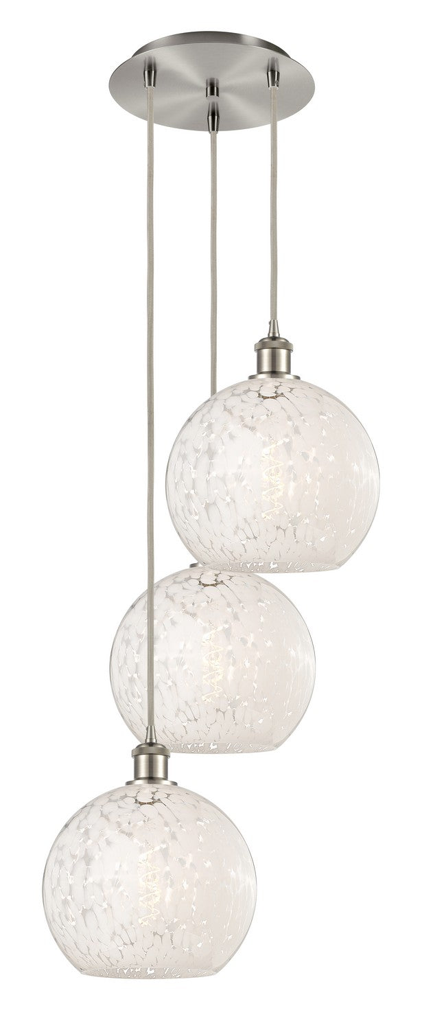Innovations - 113B-3P-SN-G1216-10WM - Three Light Pendant - Ballston - Brushed Satin Nickel