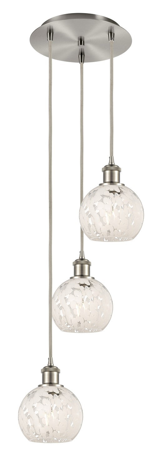 Innovations - 113B-3P-SN-G1216-6WM - Three Light Pendant - Ballston - Brushed Satin Nickel