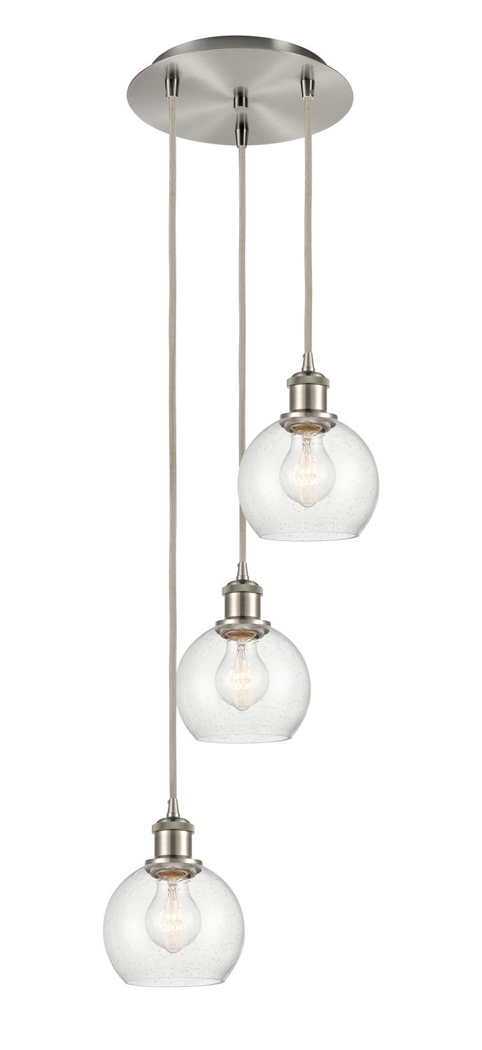 Innovations - 113B-3P-SN-G124-6 - Three Light Pendant - Ballston - Brushed Satin Nickel