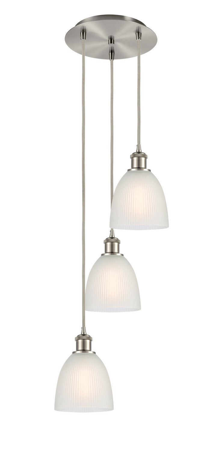 Innovations - 113B-3P-SN-G381 - Three Light Pendant - Ballston - Brushed Satin Nickel