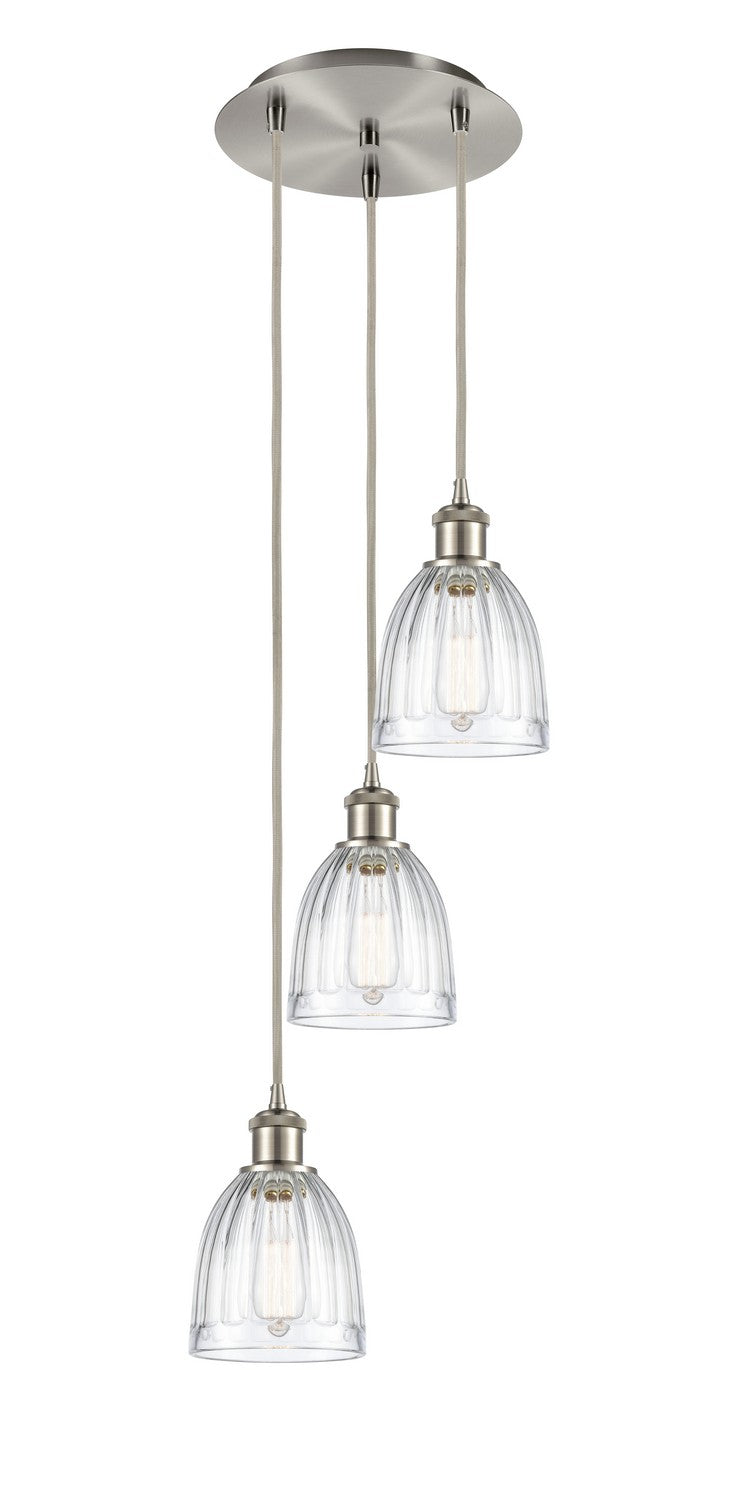 Innovations - 113B-3P-SN-G442 - Three Light Pendant - Ballston - Brushed Satin Nickel