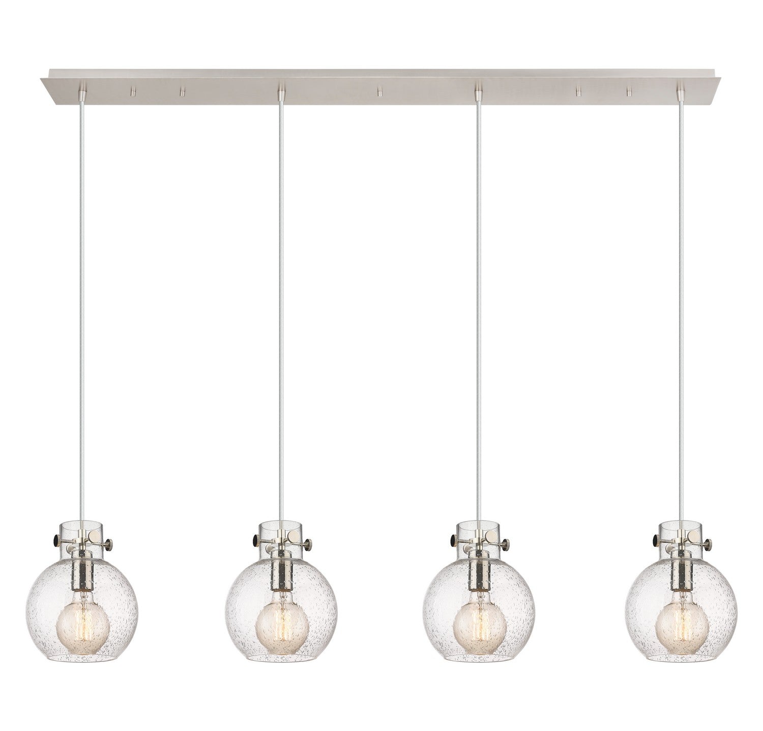 Innovations - 124-410-1PS-PN-G410-8SDY - Four Light Linear Pendant - Newton - Polished Nickel