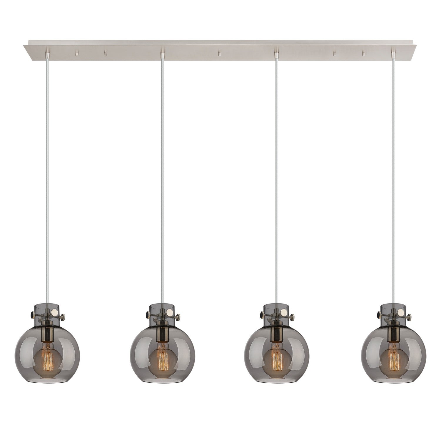 Innovations - 124-410-1PS-PN-G410-8SM - Four Light Linear Pendant - Newton - Polished Nickel