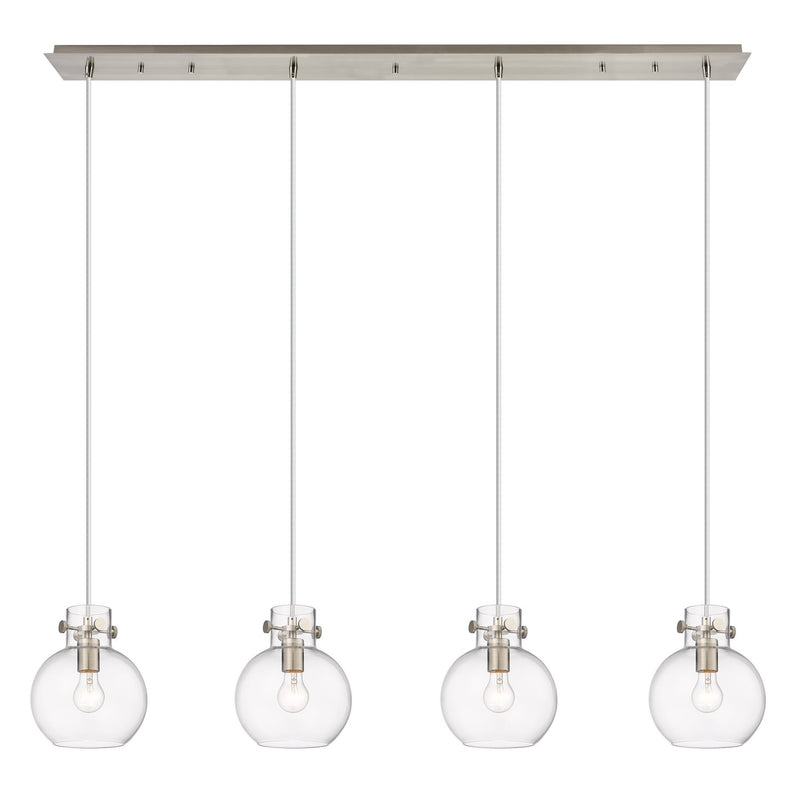 Innovations - 124-410-1PS-SN-G410-8CL - Four Light Linear Pendant - Downtown Urban - Brushed Satin Nickel