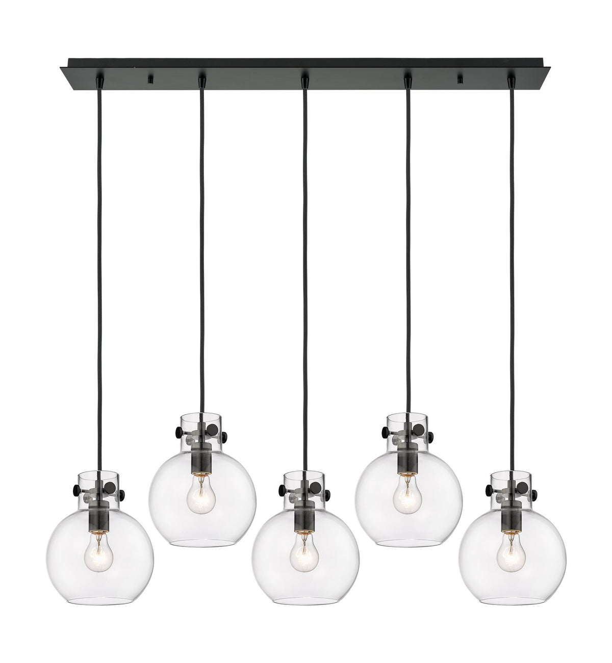 Innovations - 125-410-1PS-BK-G410-8CL - Five Light Linear Pendant - Downtown Urban - Matte Black