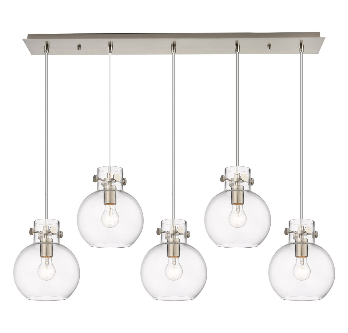 Innovations - 125-410-1PS-SN-G410-8CL - Five Light Linear Pendant - Downtown Urban - Brushed Satin Nickel