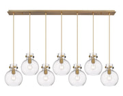 Innovations - 127-410-1PS-BB-G410-8CL - Seven Light Linear Pendant - Downtown Urban - Brushed Brass