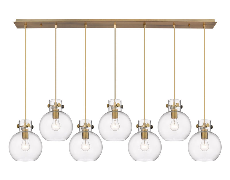 Innovations - 127-410-1PS-BB-G410-8CL - Seven Light Linear Pendant - Downtown Urban - Brushed Brass