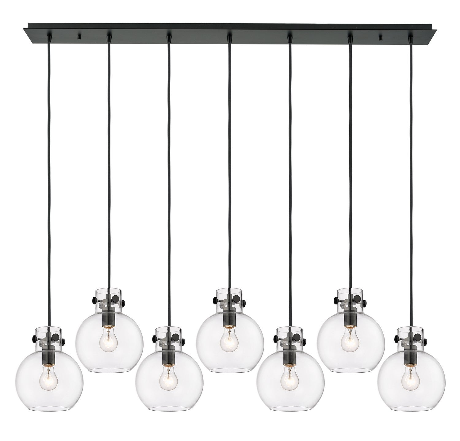 Innovations - 127-410-1PS-BK-G410-8CL - Seven Light Linear Pendant - Downtown Urban - Matte Black