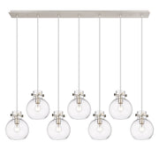 Innovations - 127-410-1PS-PN-G410-8CL - Seven Light Linear Pendant - Newton - Polished Nickel