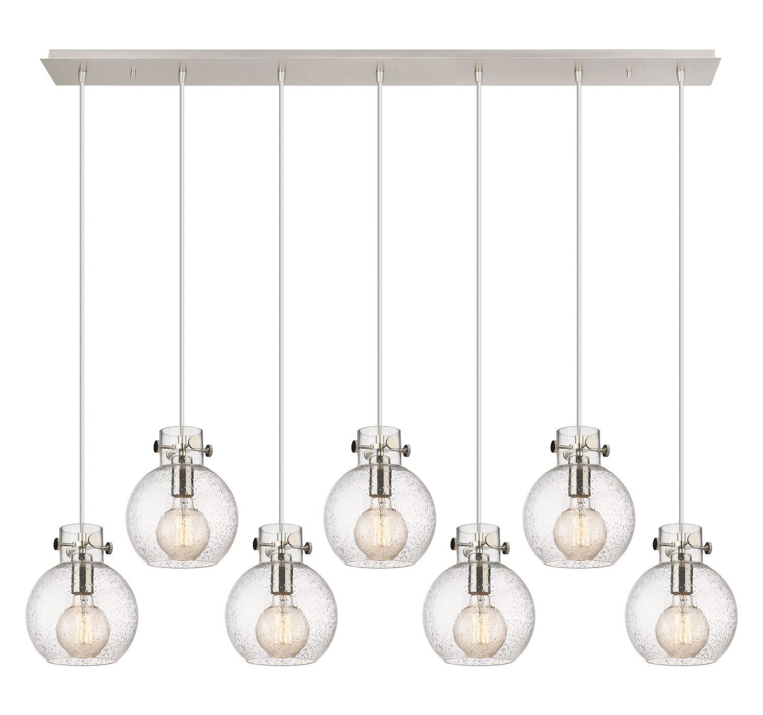 Innovations - 127-410-1PS-PN-G410-8SDY - Seven Light Linear Pendant - Newton - Polished Nickel