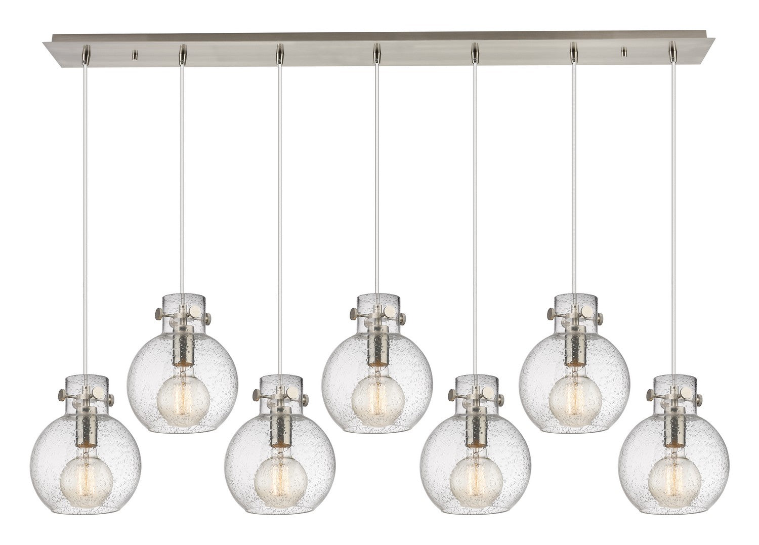 Innovations - 127-410-1PS-SN-G410-8SDY - Seven Light Linear Pendant - Newton - Brushed Satin Nickel