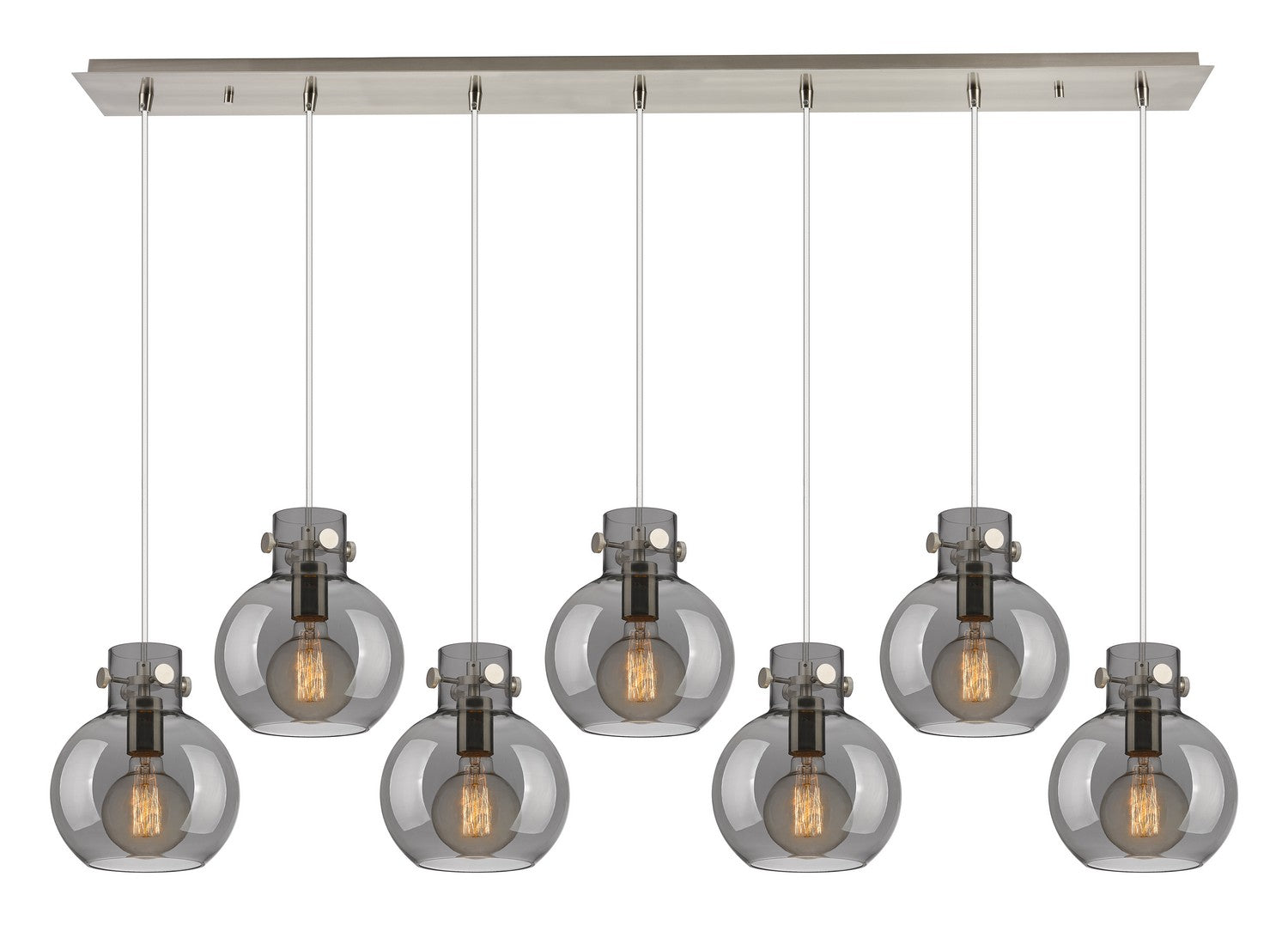 Innovations - 127-410-1PS-SN-G410-8SM - Seven Light Linear Pendant - Newton - Brushed Satin Nickel