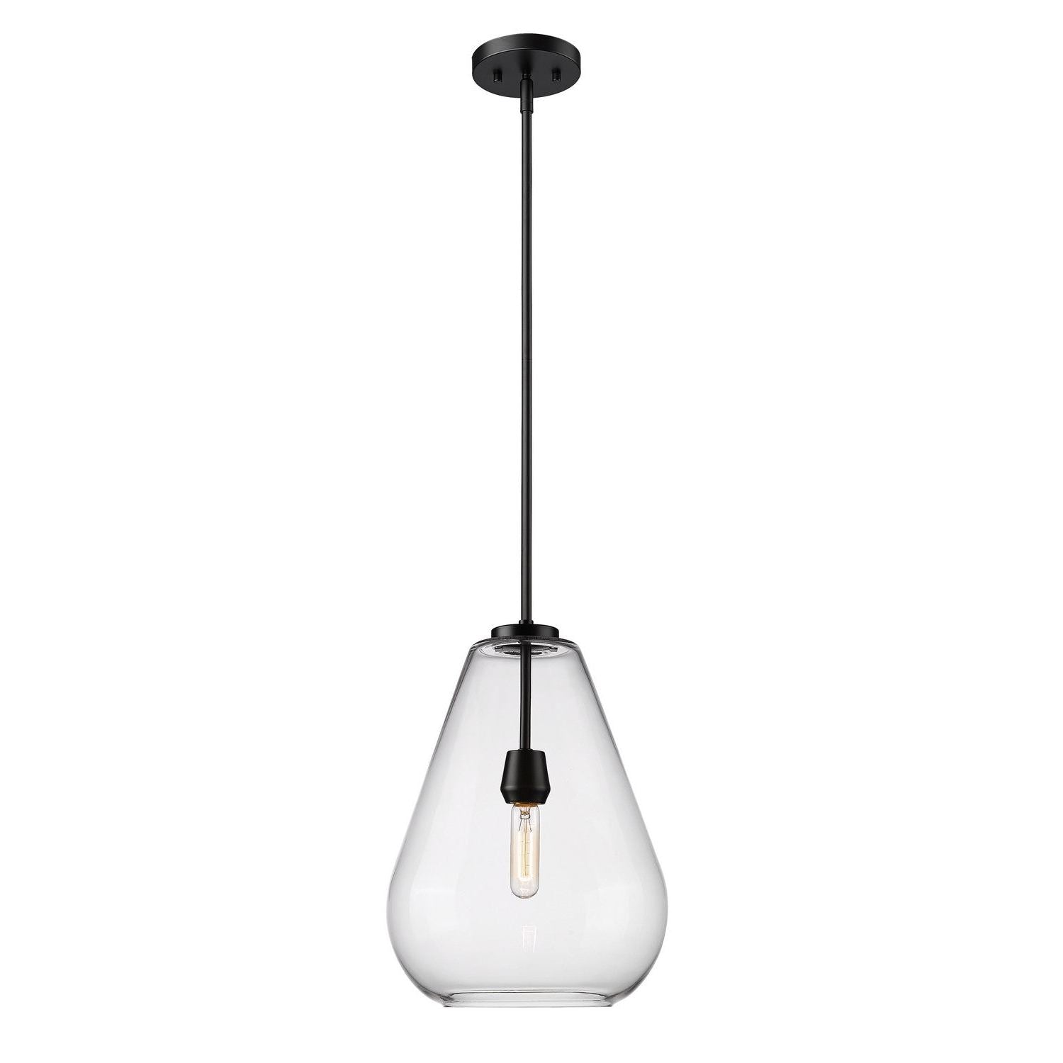 Z-Lite - 488P12-MB - One Light Pendant - Ayra - Matte Black