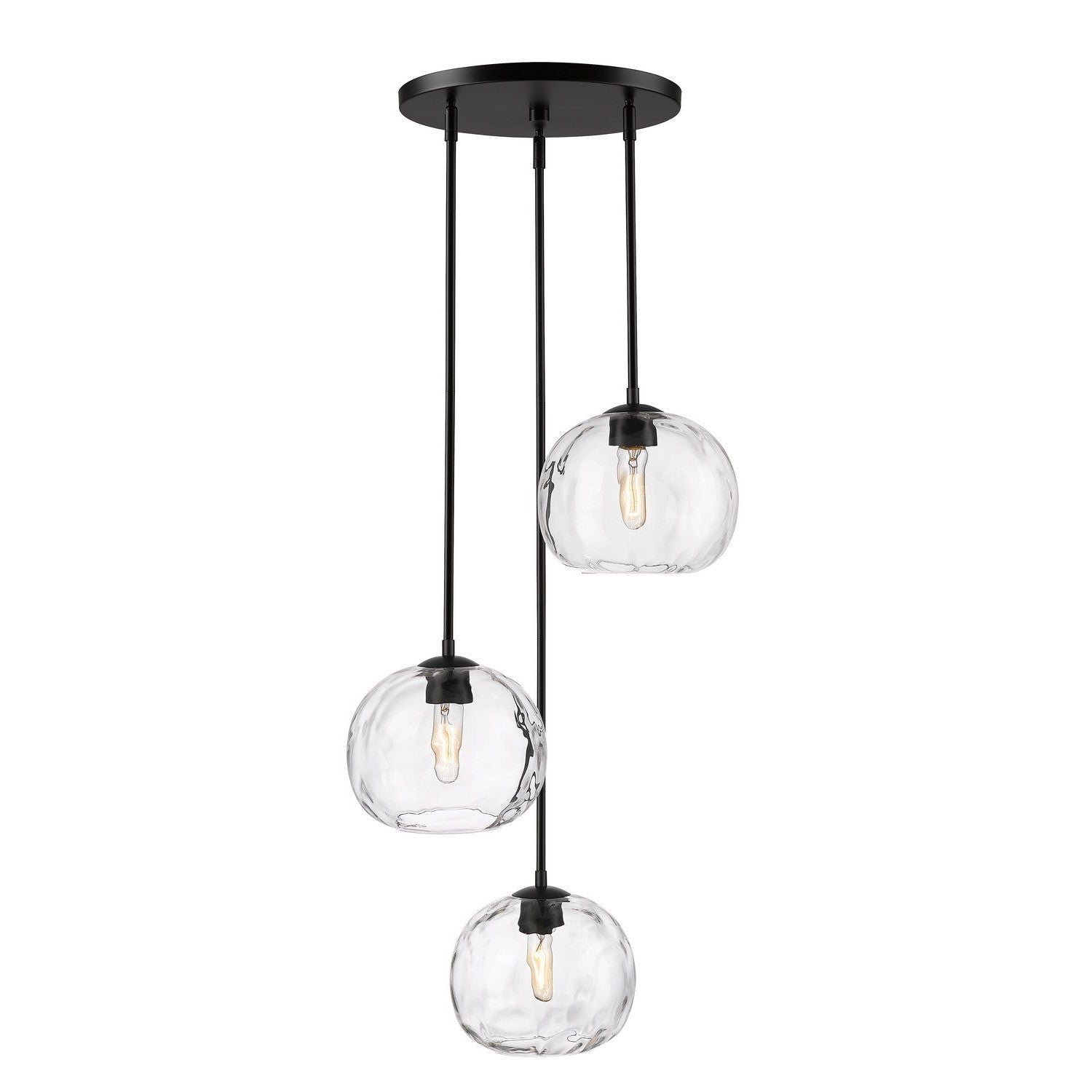 Z-Lite - 490P10-3R-MB - Three Light Chandelier - Chloe - Matte Black
