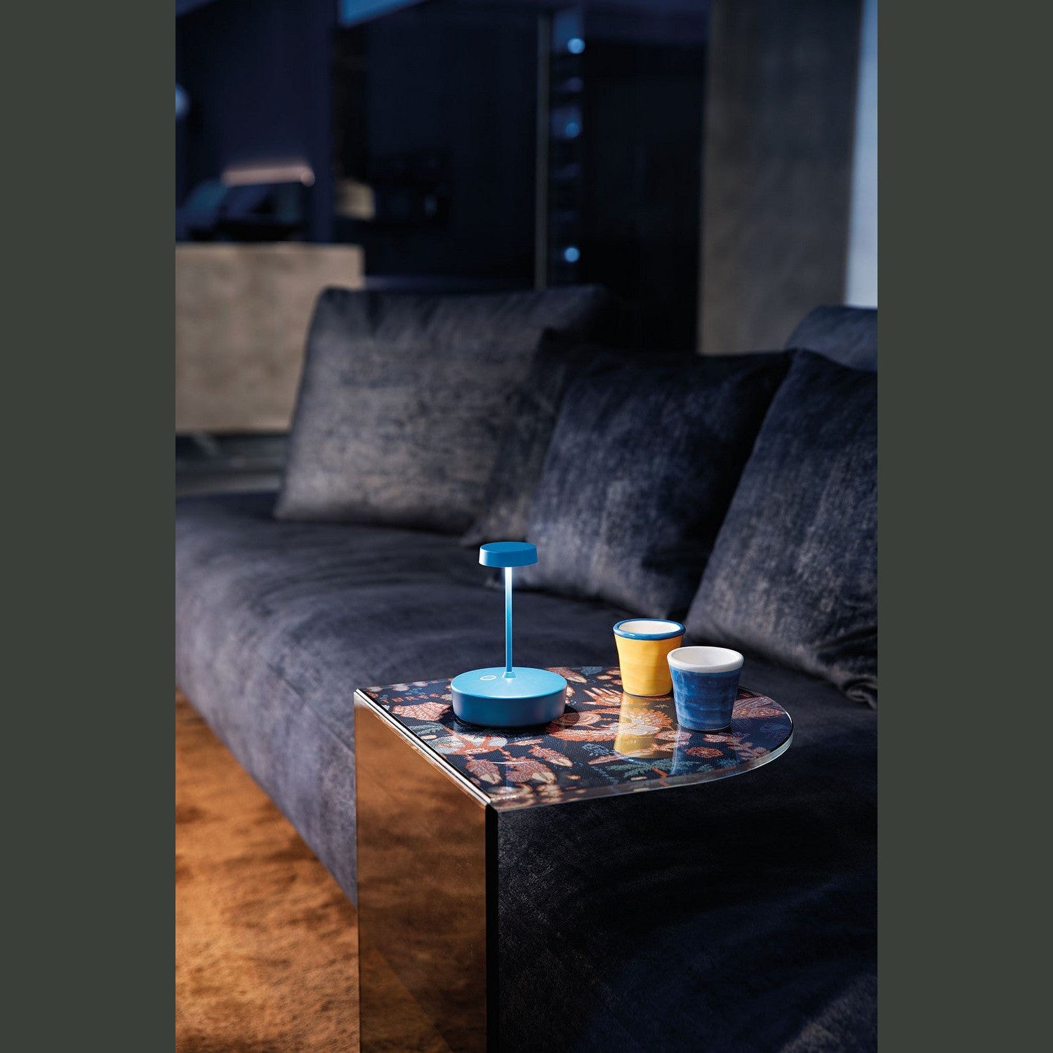 Zafferano - LD1011K3 - LED Table Lamp - Swap - Capri Blue