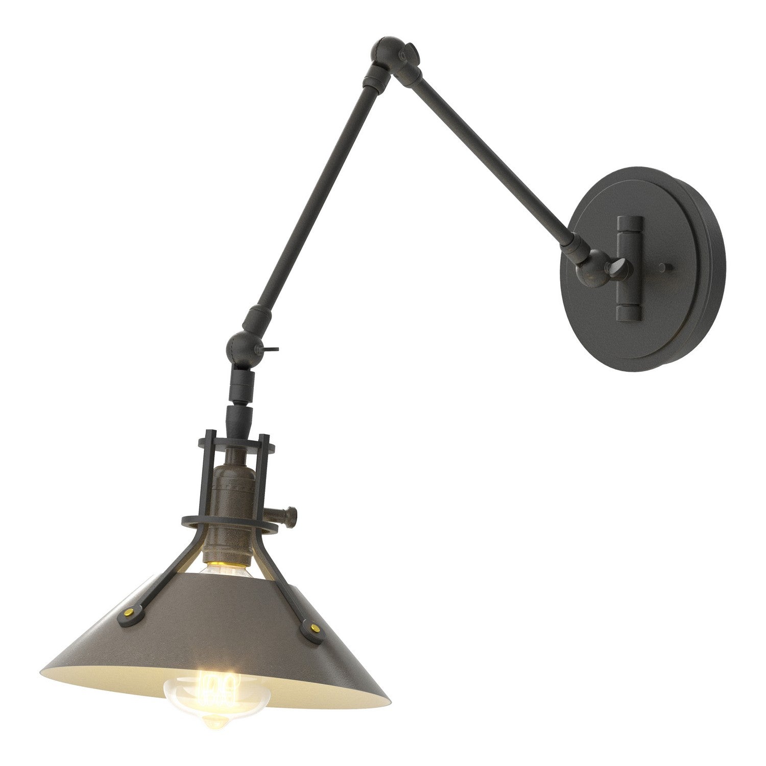 Hubbardton Forge - 209320-SKT-10-07 - One Light Wall Sconce - Henry - Black