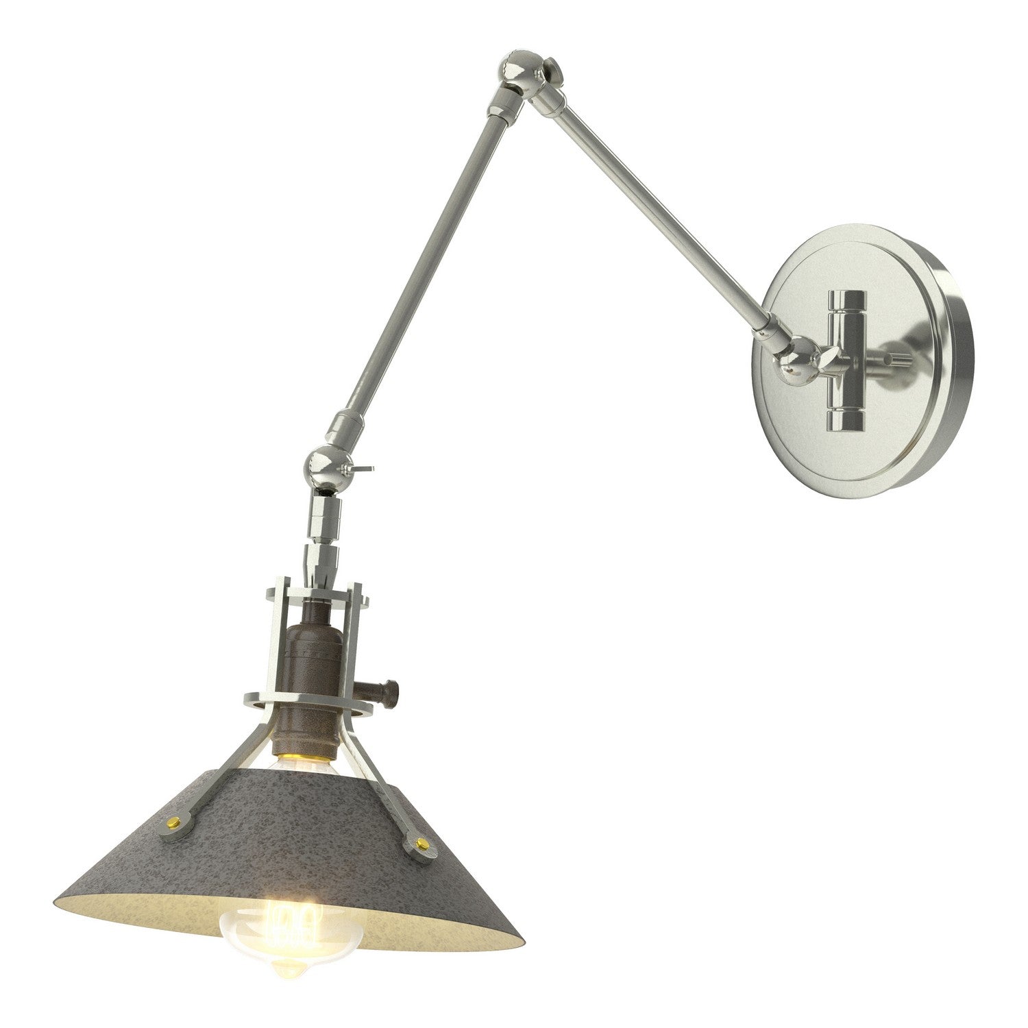 Hubbardton Forge - 209320-SKT-85-20 - One Light Wall Sconce - Henry - Sterling