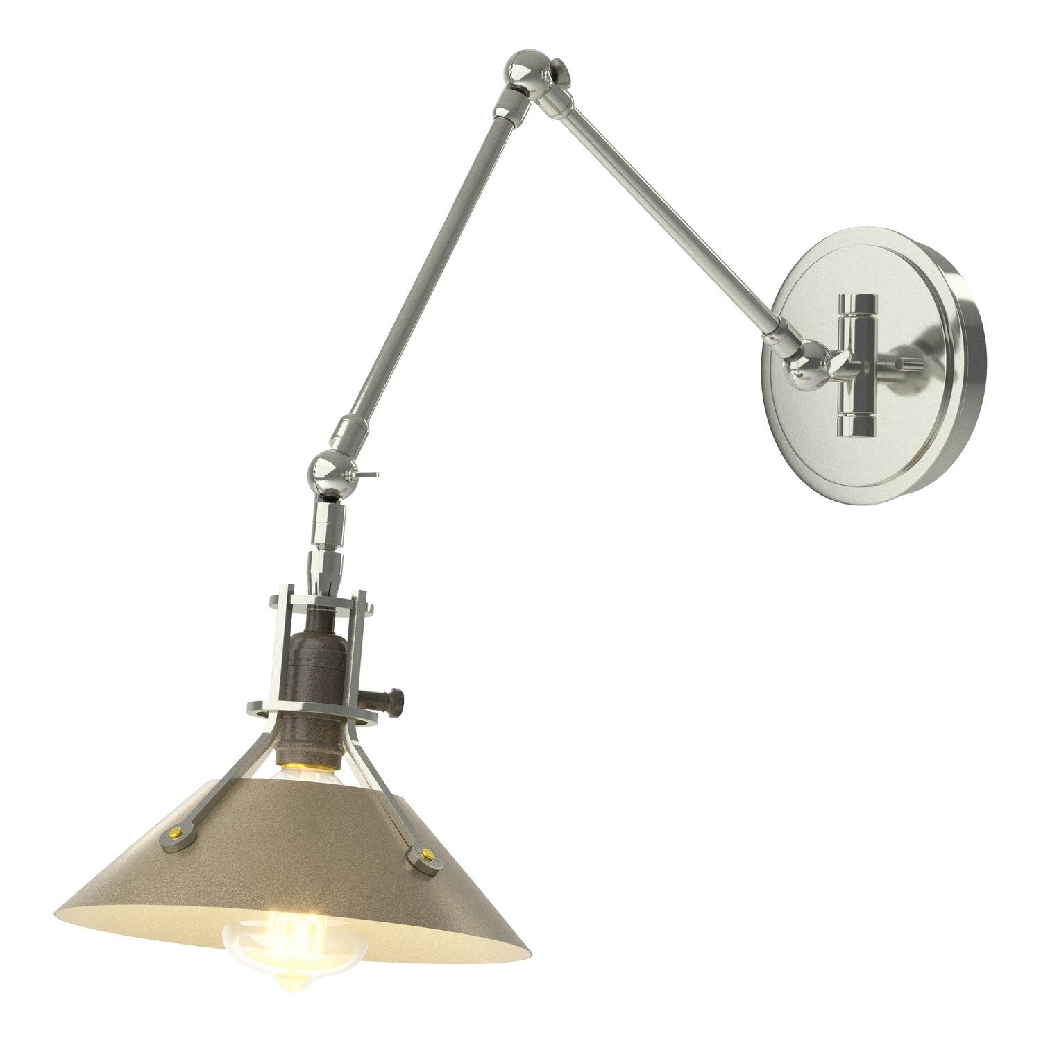 Hubbardton Forge - 209320-SKT-85-84 - One Light Wall Sconce - Henry - Sterling