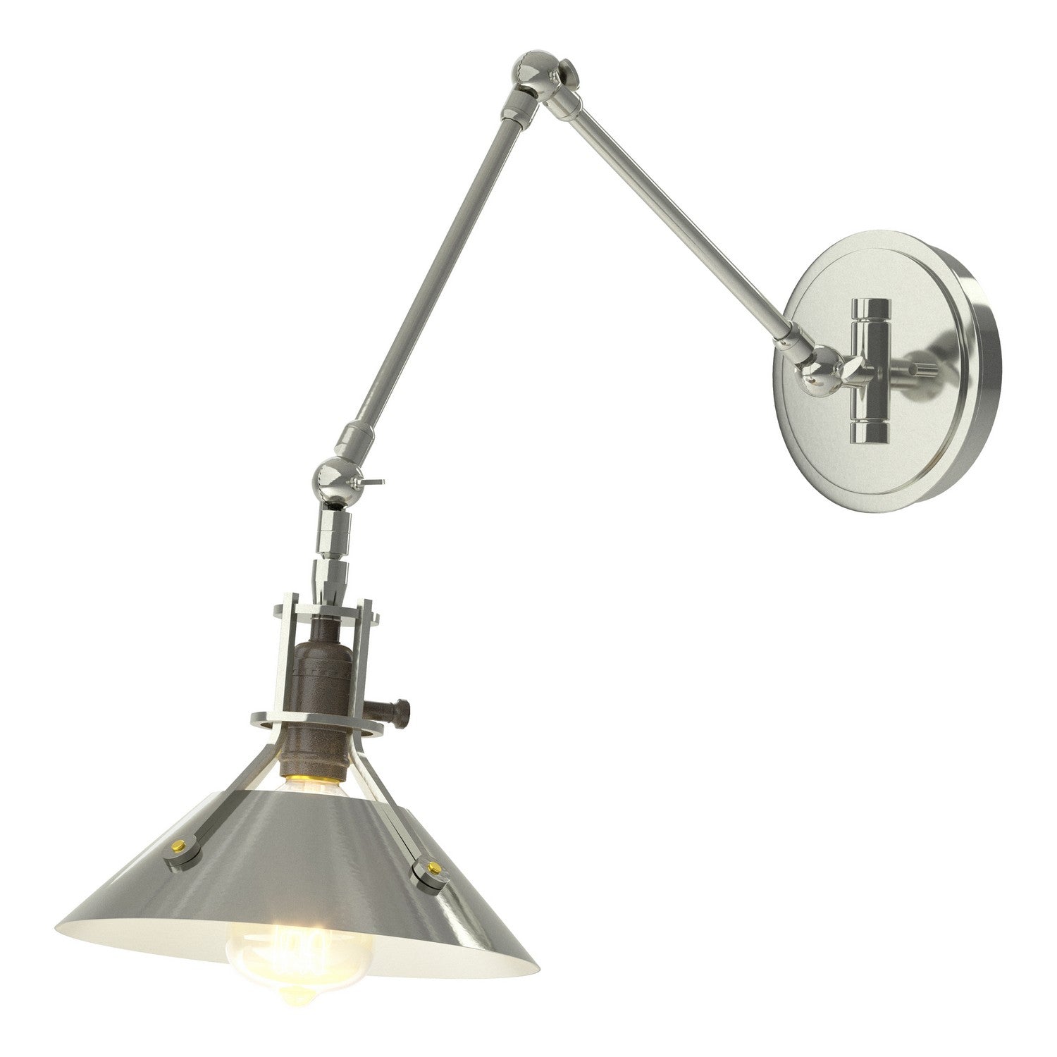 Hubbardton Forge - 209320-SKT-85-85 - One Light Wall Sconce - Henry - Sterling