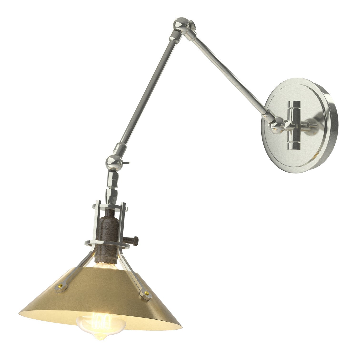 Hubbardton Forge - 209320-SKT-85-86 - One Light Wall Sconce - Henry - Sterling