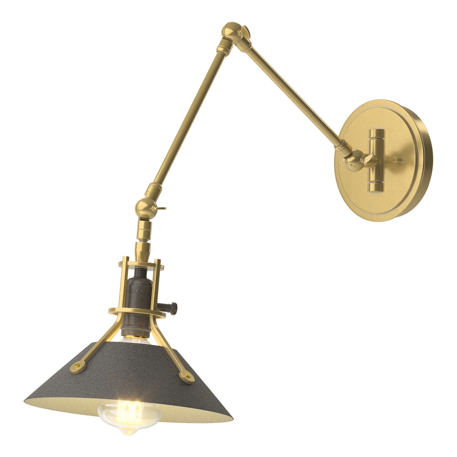Hubbardton Forge - 209320-SKT-86-20 - One Light Wall Sconce - Henry - Modern Brass